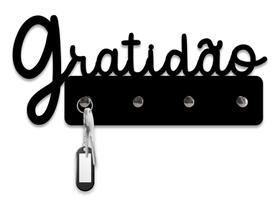 Porta Chaves De Parede Criativo Frase Gratidão Porta Chaves De Parede Criativo Frase Gratidão
