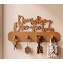 Porta Chaves de Parede em MDF 3mm Preto Deus é Bom o Tempo Todo Envio Imediato Decorativo Multiuso Porta Chaves de Parede em MDF 3mm Preto Deus é Bom o Tempo Todo Envio Imediato Decorativo Multiuso