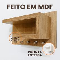 Porta Chaves de Parede em MDF com Ganchos Organização e Decoração para entrada da casa