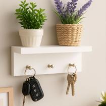 Porta Chaves de Parede em MDF com Ganchos Organização e Decoração para entrada da casa