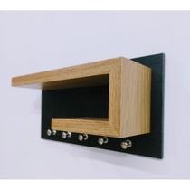 Porta Chaves de Parede em MDF com Ganchos Organização e Decoração para entrada da casa