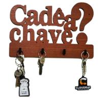 Porta Chaves de Parede Suporte Chaveiro Cadê a chave