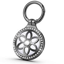 Porta-chaves de strass AirTag Holder DEERLET Metal Badge preto