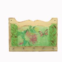 Porta Chaves E Cartas Parede Mdf Decorado Borboleta Presente