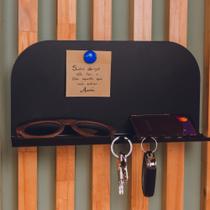 Porta Chaves Em Chapa De Metal Reforçado Preto Elegância e Sofisticação