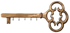 Porta Chaves em Formato de Chave Antiga de Resina