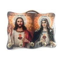 Porta Chaves Em Mdf Sagrado Coração De Jesus E Maria