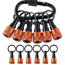 Porta-chaves FACAINCXS NEW Orange, 6 peças com mosquetão Porta-chaves FACAINCXS NEW Orange, 6 peças com mosquetão