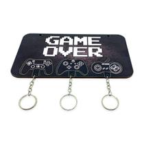 Porta chaves game over com 3 chaveiros Porta chaves game over com 3 chaveiros