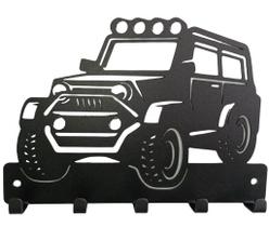 Porta Chaves Jeep 22x15 cm Preto Lixa