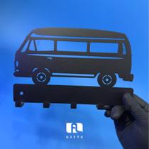 Porta Chaves Kombi 22x14 cm Preto Lixa