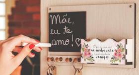 Porta Chaves Lousa Florido O que Mais Amo com Giz
