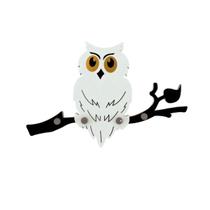 Porta Chaves Madeira Laqueado Coruja Presente Criativo Geek