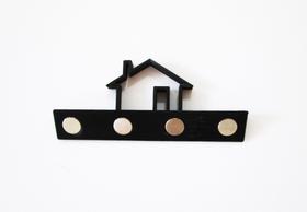 Porta Chaves Magnético Casinha - Toque 3D - Cor: Preto