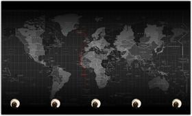 Porta Chaves Mapas Mundo Países Continentes Organizador T02