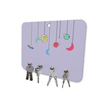 Porta Chaves MDF 4 Pinos Nave Planetas Luas Color Porta Chaves MDF 4 Pinos Nave Planetas Luas Color