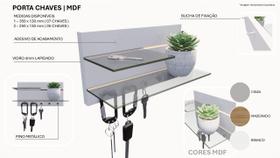 Porta Chaves MDF fitado os 4 lados Prateleiras Vidro Porta Chaves MDF fitado os 4 lados Prateleiras Vidro
