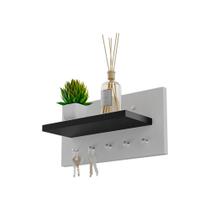 Porta chaves Minimalista Organizador Decoração Branco e Preto Porta chaves Minimalista Organizador Decoração Branco e Preto