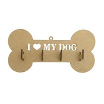 Porta Chaves Modelo Dog 10x20 Mdf Madeira