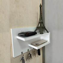 Porta Chaves Organizador com Prateleiras Clássico de Parede