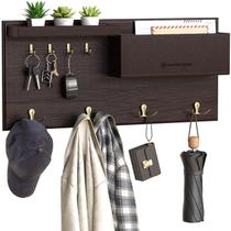 Porta-chaves para montagem em parede Coat Rack Mail Envelope Hook Organizer