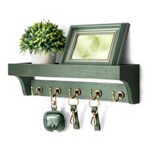 Porta-chaves para montagem na parede Rebee Vision Farmhouse Pine Wood Green