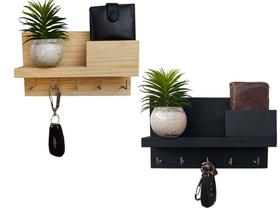 Porta Chaves Parede Suporte Chaveiro Madeira Pinus