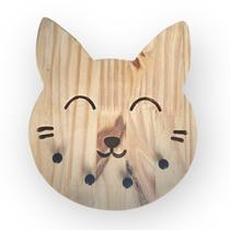Porta Chaves Pet Gato Moderno E Minimalista De Madeira