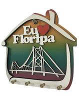 Porta Chaves Placa Decorativa Colorida Casinha Cidades 04 MDF 6mm