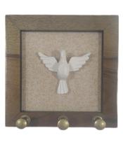 Porta Chaves Quadrado Divino Espírito Santo