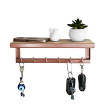 Porta Chaves Strassis Design SD-3506R Metal e MDF Cor: Rose Gold