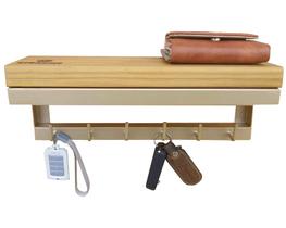 Porta Chaves Strassis Design SD-5006 Metal e Madeira Cor: Champanhe