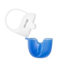 Porta Chupeta com Alça Plástico Azul para Bebê Clingo