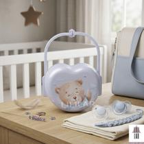 Porta Chupeta de Plástico para Bebê com Tampa Trava e Alça Porta Chupeta de Plástico para Bebê com Tampa Trava e Alça