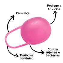 Porta chupeta kuka com alça proteçao contra bacterias