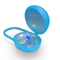 Porta Chupeta Kuka Com Alça Sem BPA Azul ou Rosa Porta Chupeta Kuka Com Alça Sem BPA Azul ou Rosa