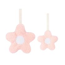 Porta-chupeta para bebê NEHET Margarida, kit com 2, rosa suave Porta-chupeta para bebê NEHET Margarida, kit com 2, rosa suave
