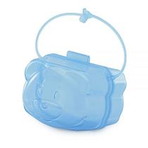 Porta Chupeta Ursinho Azul Translucido Adoleta 0865-95 Porta Chupeta Ursinho Azul Translucido Adoleta 0865-95