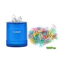 Porta Clips Magnético com 100 Peças de Metal Oval Colorido - Yin's / Clips