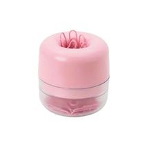 Porta Clips Molin Magnético Rosa Com 50 Clips