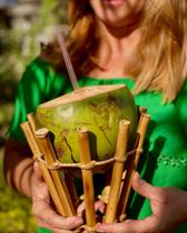 Porta-Coco em Bambu Natural Artesanal e Sustentável