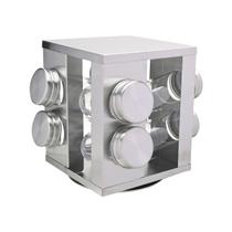 Porta Codimento Giratório Inox Com 8 Peças Mimo Style