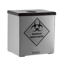 Porta Coletor De Material Perfurocortante Lixeira Inox 7 Litros Porta Coletor De Material Perfurocortante Lixeira Inox 7 Litros