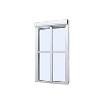 Porta com Persiana Integrada em Alumínio Branco Automatizada Caribe Max 220x120x14cm c/ Fechadura Controle Remoto 110V J