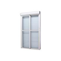 Porta com Persiana Integrada em Alumínio Branco Automatizada Caribe Max 220x150x14cm c/ Tela Jap