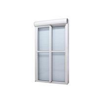 Porta com Persiana Integrada em Alumínio Branco Automatizada Caribe Max 220x200x14cm c/ Controle Remoto 110V Tela Jap