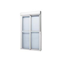 Porta com Persiana Integrada em Alumínio Branco Caribe Max 220x120x14cm c/ Fechadura Jap