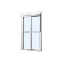 Porta com Persiana Integrada em Alumínio Branco Caribe Max 220x120x14cm Jap Porta com Persiana Integrada em Alumínio Branco Caribe Max 220x120x14cm Jap