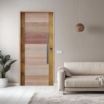 Porta com Visor Mista Batente Misto 14 Puxador Barra Chata 102 X 210cm Esquerdo Rodam Bbb Porta com Visor Mista Batente Misto 14 Puxador Barra Chata 102 X 210cm Esquerdo Rodam Bbb