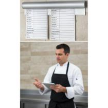Porta Comanda 100cm Prata Organização Rápida Cozinha Porta Comanda 100cm Prata Organização Rápida Cozinha